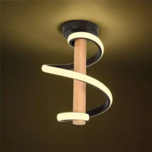 Homeko - Wood Long Tube Ceiling Lamps