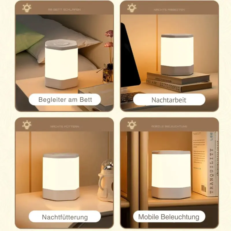 Touchshine moderne tischlampe touch steuerung led elegant minimalistisch ambiente xlumina