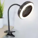 Tragbarer 2 in 1 ventilator mit leds und clip mani