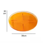 Translucent coloured round storage tray