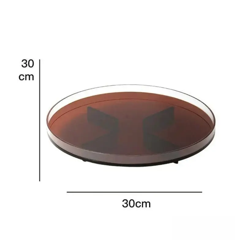 Translucent coloured round storage tray