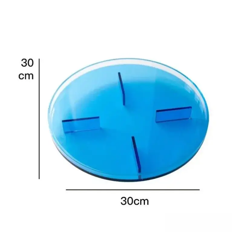 Translucent coloured round storage tray