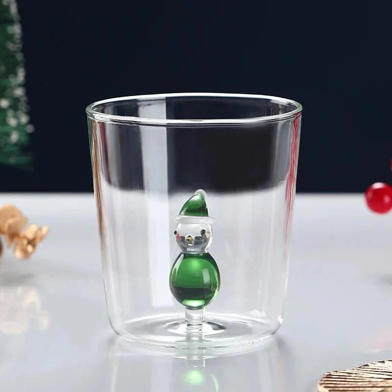 Transparent Christmas Glass Cup With Optional Gift Box 113771