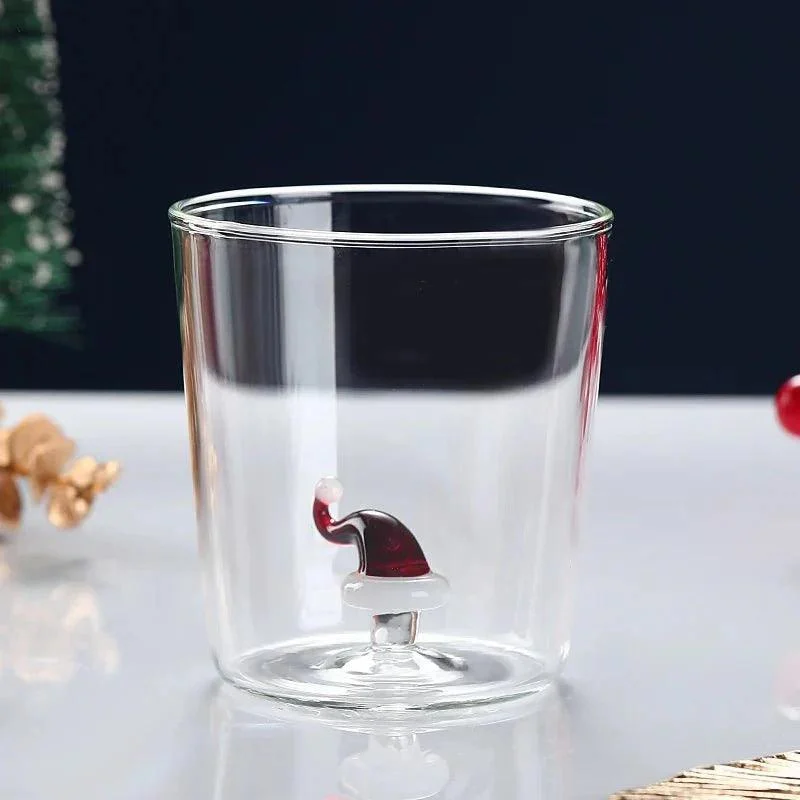 Transparent Christmas Glass Cup With Optional Gift Box 332337