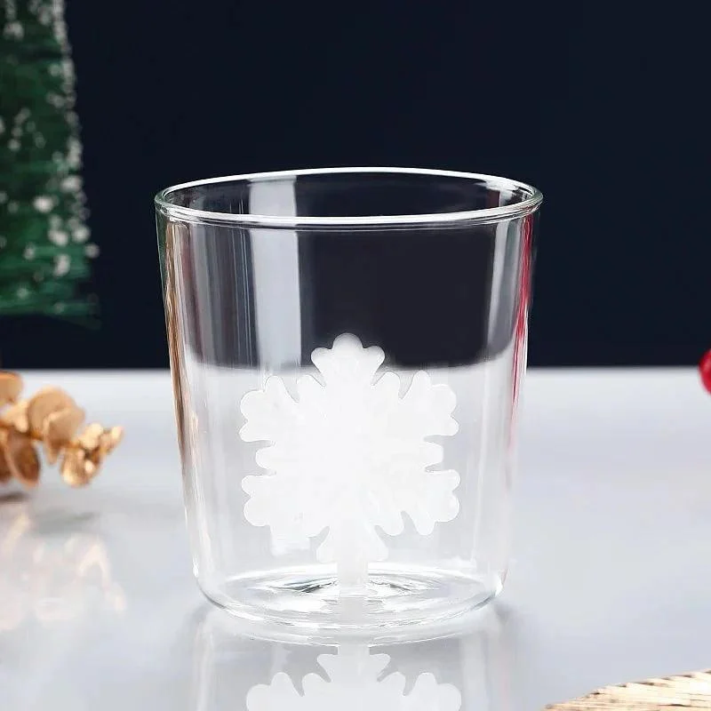 Transparent Christmas Glass Cup With Optional Gift Box 777695