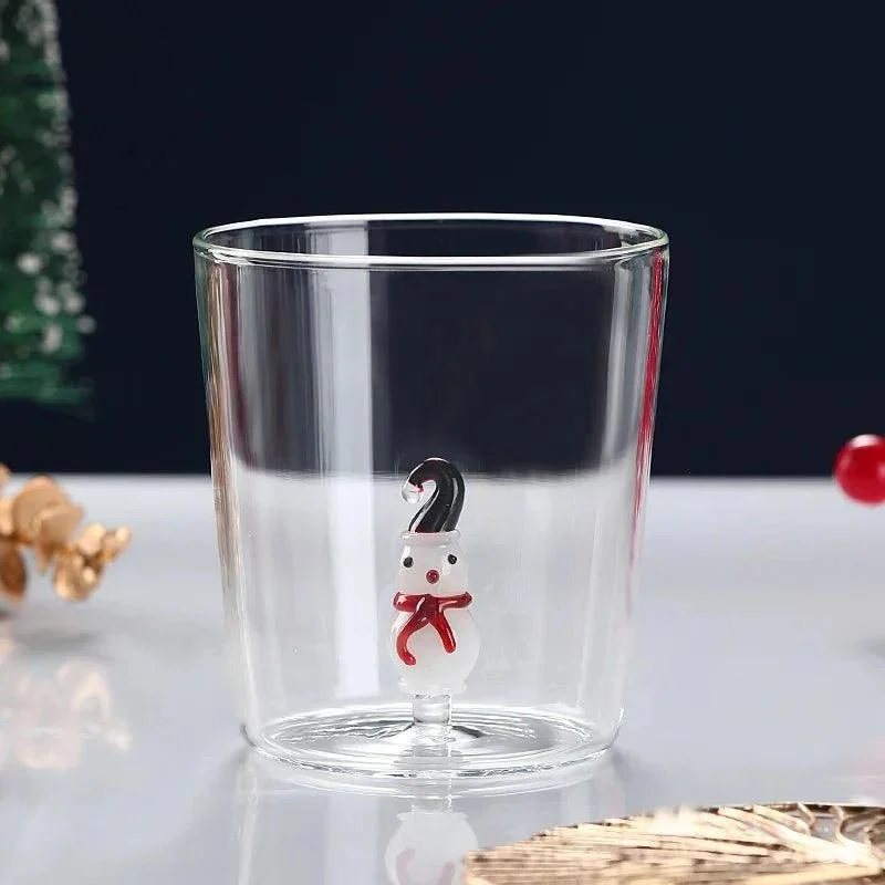 Transparent Christmas Glass Cup With Optional Gift Box 952315