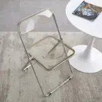 Transparent coloured folding acrylic chair
