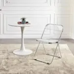 Transparent coloured folding acrylic chair