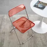 Transparent coloured folding acrylic chair