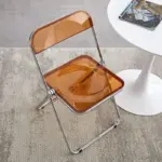 Transparent coloured folding acrylic chair