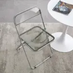 Transparent coloured folding acrylic chair