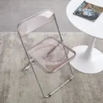 Transparent coloured folding acrylic chair