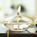 Transparent glass candlestick oil lamp