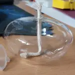 Transparent glass candlestick oil lamp