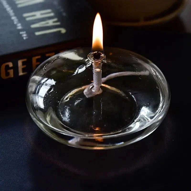 Transparent Glass Candlestick Oil Lamp 634158