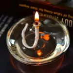 Transparent glass candlestick oil lamp