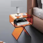 Transparent minimalist sofa coffee table