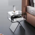 Transparent minimalist sofa coffee table