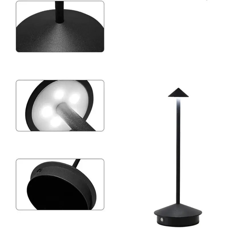 Triangle point dimming table lamp