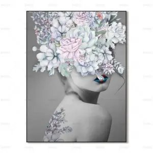 Trippy Abstract Flower Girl With Sunglasses Reflection Poster