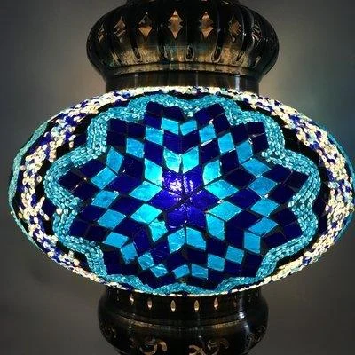 Turkish Style Mosaic Stained Glass Pendant Light 175739