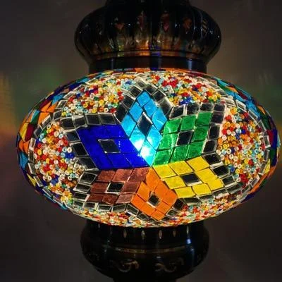 Turkish Style Mosaic Stained Glass Pendant Light 343557