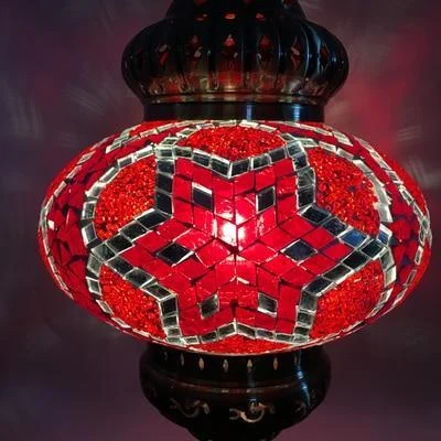 Turkish Style Mosaic Stained Glass Pendant Light 361879