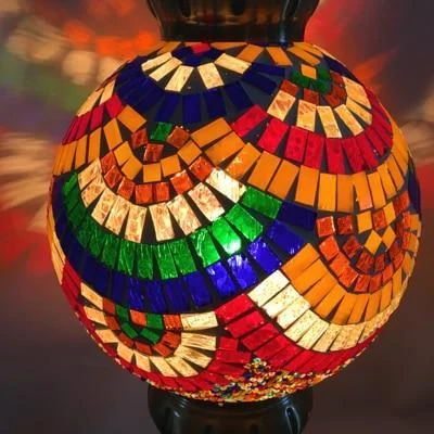 Turkish Style Mosaic Stained Glass Pendant Light 867541