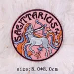 Twelve constellations astrology and witchcraft embroidered iron on patches
