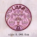 Twelve constellations astrology and witchcraft embroidered iron on patches