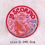 Twelve constellations astrology and witchcraft embroidered iron on patches