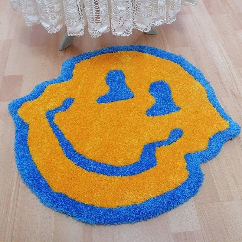 Twisted Smiley Plush Living Room Rug 933405