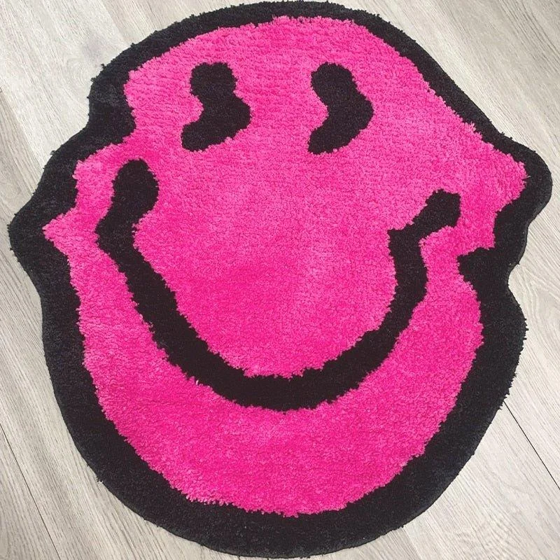 Twisted Smiley Plush Living Room Rug 965891