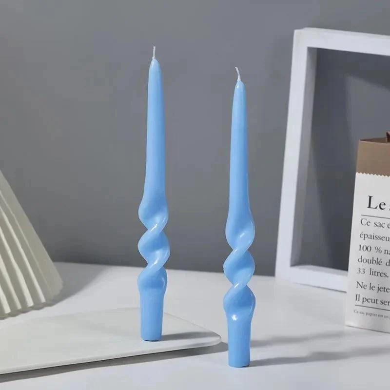 Two Pastel Coloured Household Candles 142113