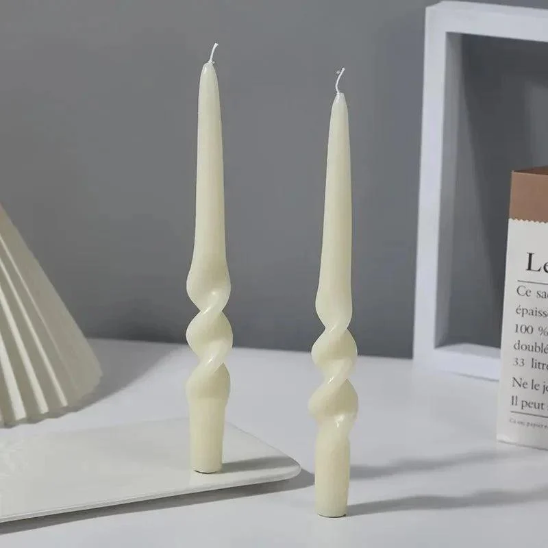 Two Pastel Coloured Household Candles 434818