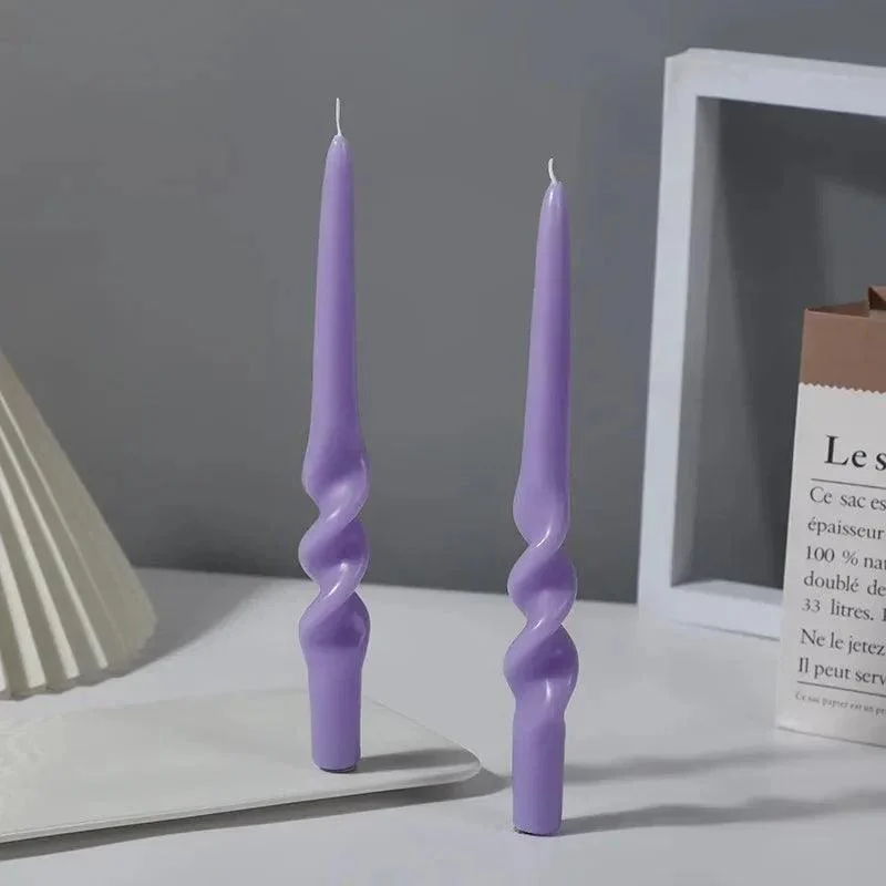 Two Pastel Coloured Household Candles 594240