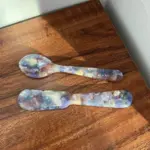 Two piece knife spoon cutlery set