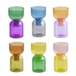 Two piece mini bud vase terrarium set