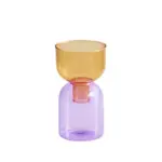 Two piece mini bud vase terrarium set