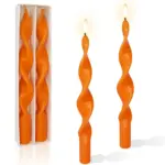 Two piece twisted tapered candle set