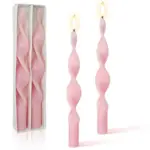 Two piece twisted tapered candle set