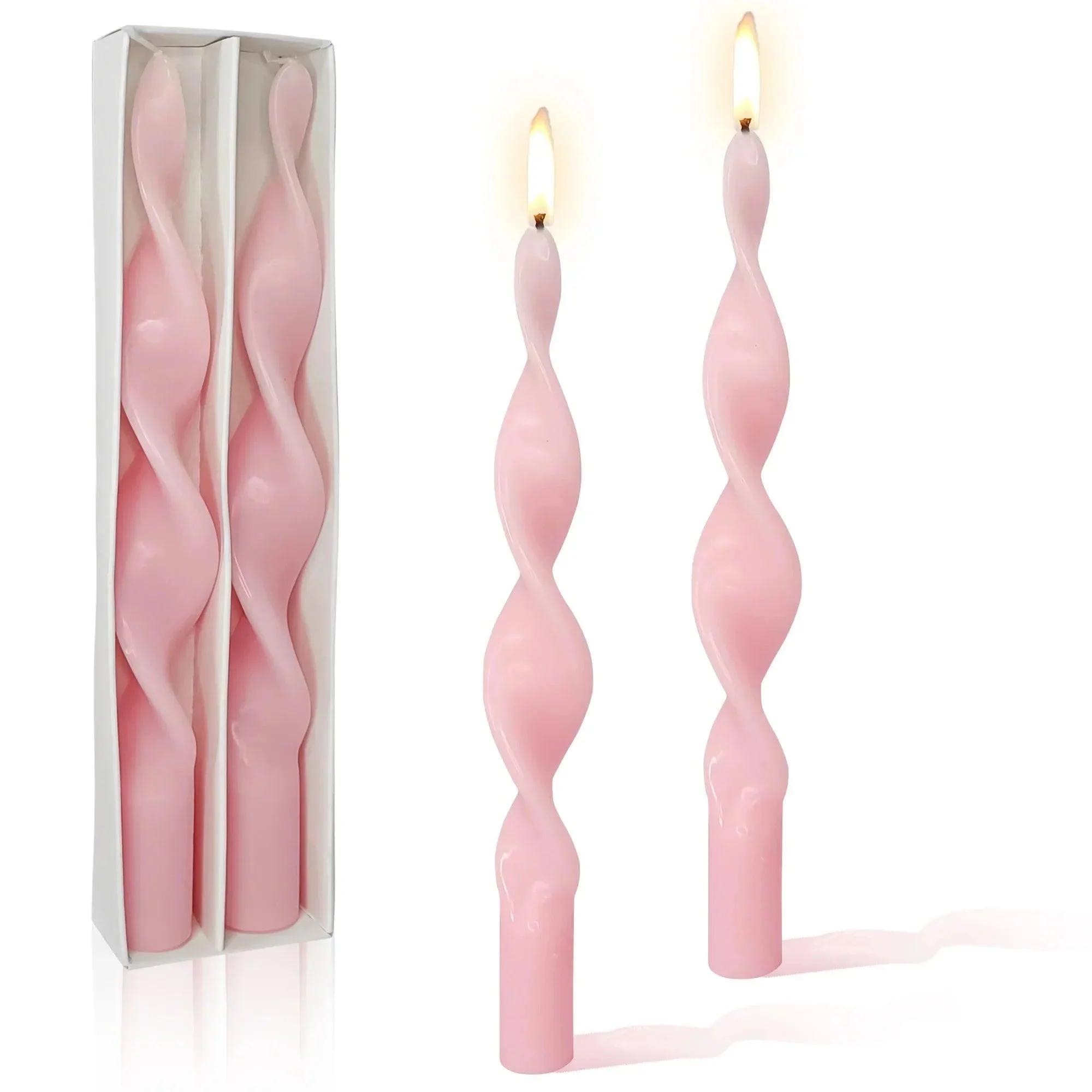 Two Piece Twisted Tapered Candle Set 197611