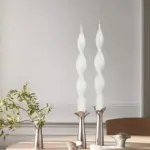 Two piece twisted tapered candle set
