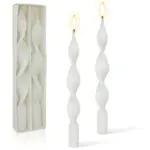Two piece twisted tapered candle set