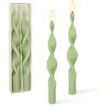 Two piece twisted tapered candle set