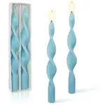 Two piece twisted tapered candle set