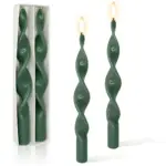 Two piece twisted tapered candle set