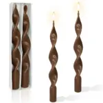Two piece twisted tapered candle set