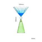 Two tone coloured ripple style glass