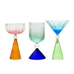 Two tone coloured ripple style glass